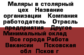 Маляры в столярный цех › Название организации ­ Компания-работодатель › Отрасль предприятия ­ Другое › Минимальный оклад ­ 1 - Все города Работа » Вакансии   . Псковская обл.,Псков г.